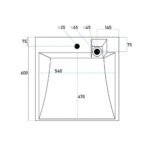 Раковина акрилова 60х60см на пральну машину ЕК02 - Зображення 6