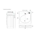 Раковина акрилова 60х58см на пральну машину ЕК03 - Зображення 4