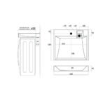 Раковина акрилова 60х52см на пральну машину ЕК05 - Зображення 5