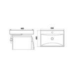 Раковина акрилова 59х49см на пральну машину ЕК07 - Зображення 4